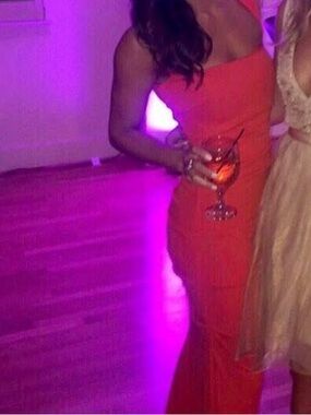 Red Nicole Miller Dress, square neckline